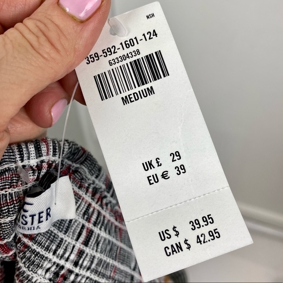 NWT Hollister Plaid button front tank size M - Picture 7 of 11